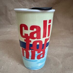 2017 Starbucks California Beach Collector Ceramic Travel Mug. 12oz
